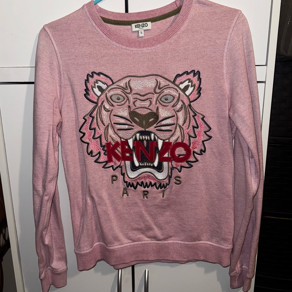 Kenzo Light Pink Embroidered Sweater